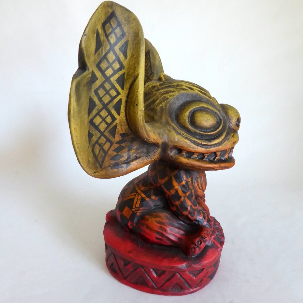 NEW 2018 OOAK #1/1 GECKO SOUTH SEA ARTS DISNEY LILO & STITCH MAORI TIKI MUG - Picture 3 of 12